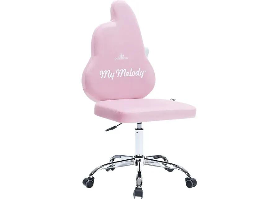 Kids My Melody Pink Swivel Chair