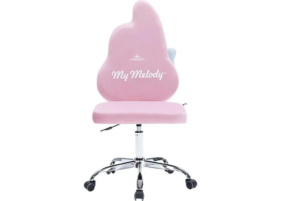 Kids My Melody Pink Swivel Chair