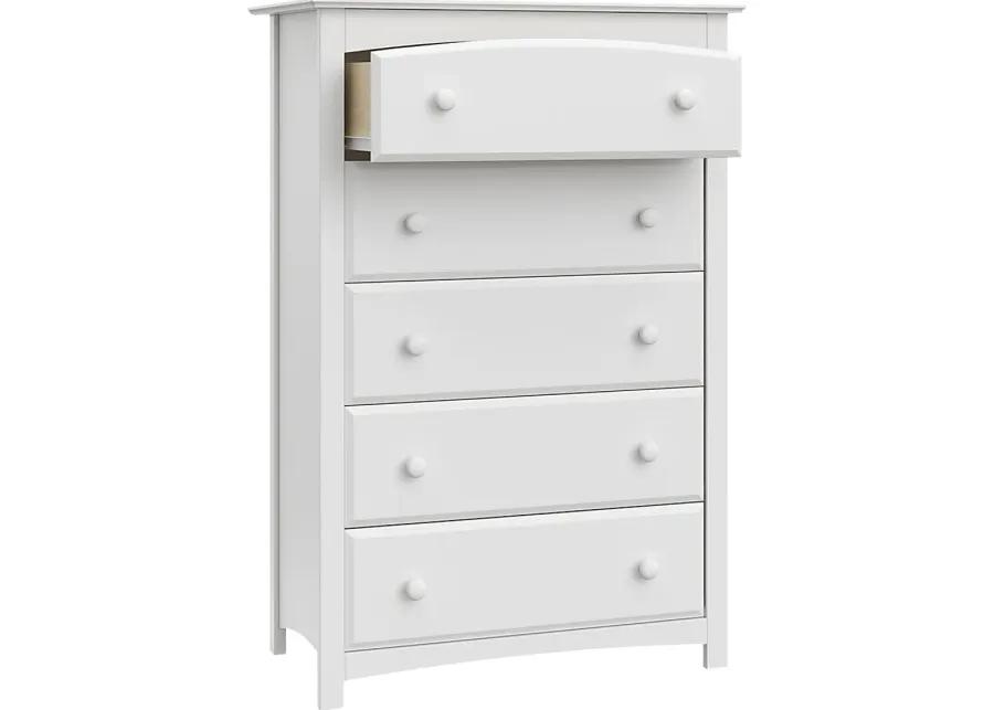 Kids Theophilus White 5 Drawer Chest