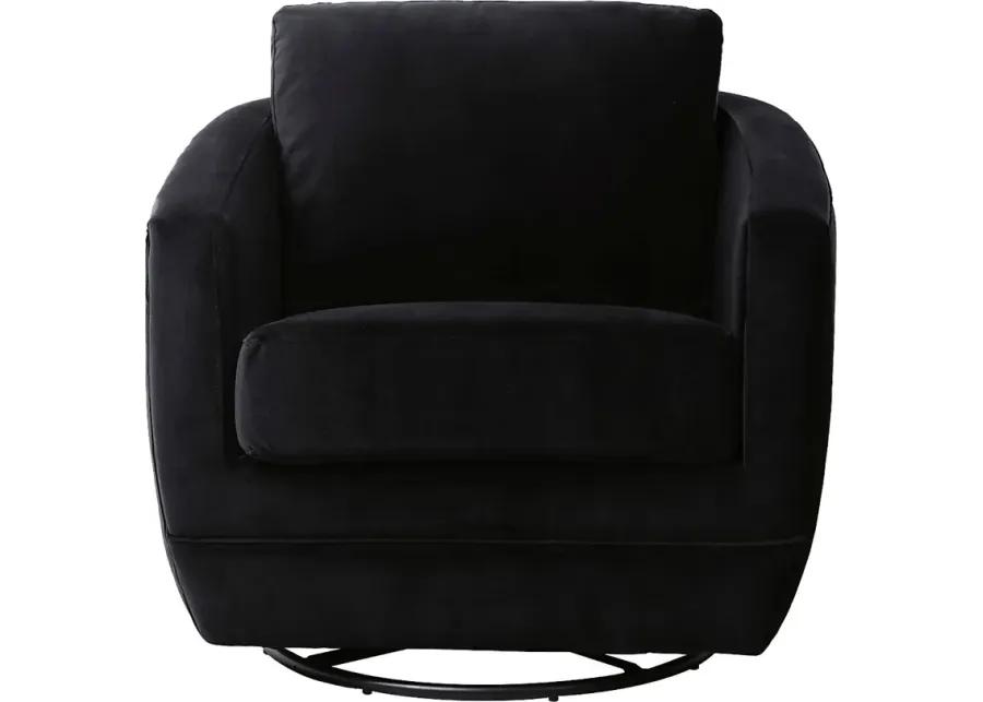 Nursery Eufemia Black Swivel Glider