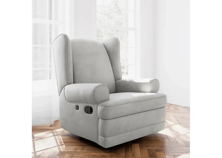 Nursery Taylan Gray Swivel Glider Recliner