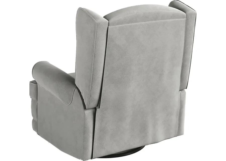 Nursery Taylan Gray Swivel Glider Recliner