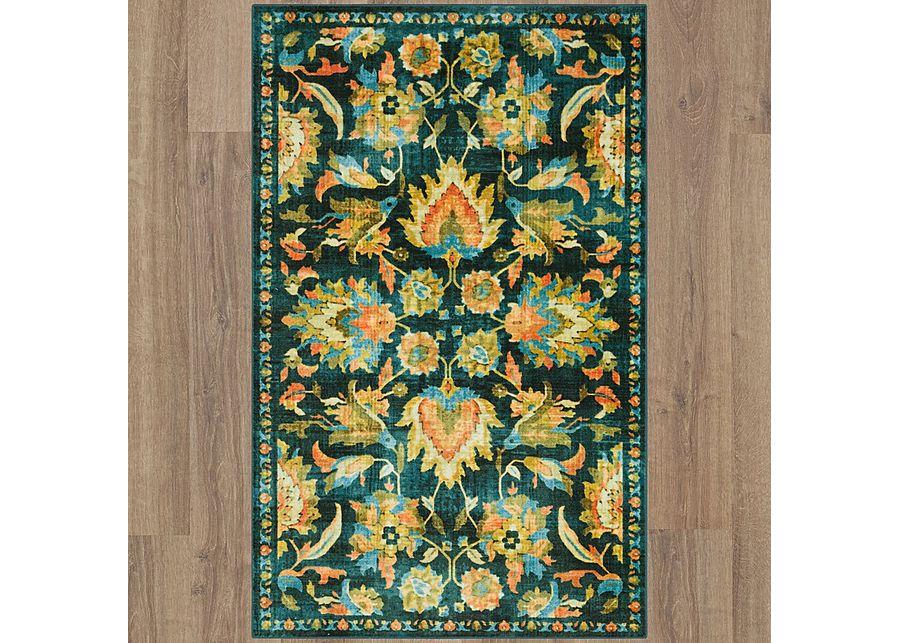 Kids Vine Life Denim 4' x 6' Rug