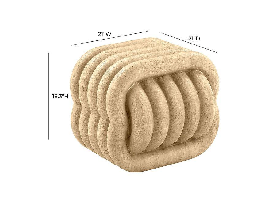 Lockcuff Beige Accent Stool