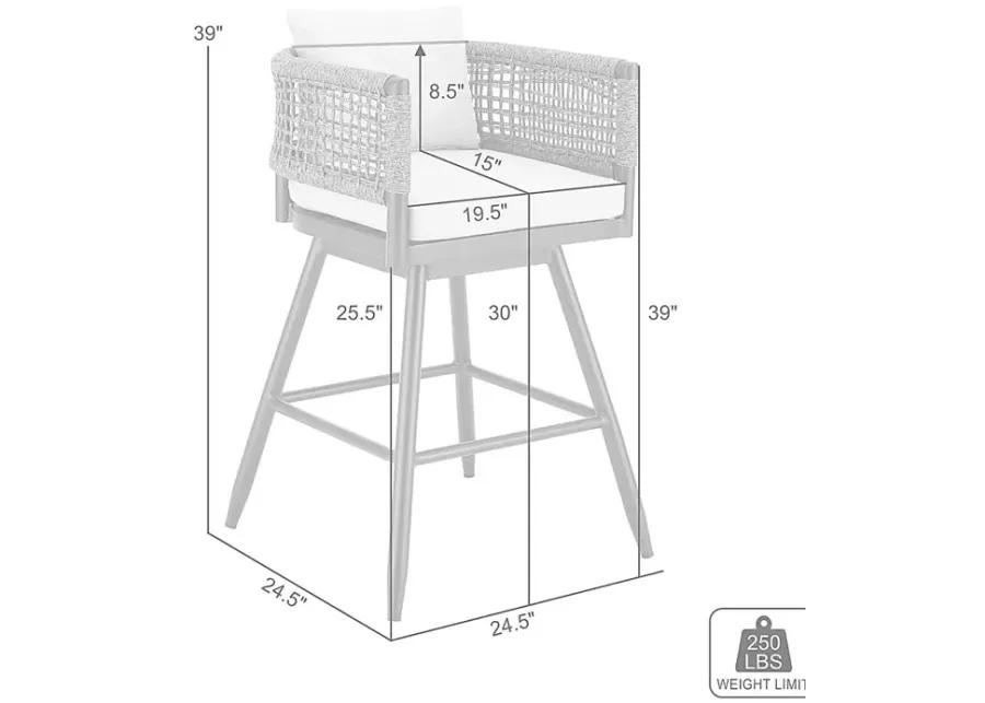 Outdoor Quarrylane Gray Barstool