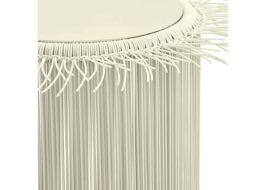 Outdoor Krouse Cream End Table