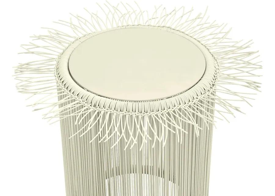 Outdoor Krouse Cream End Table