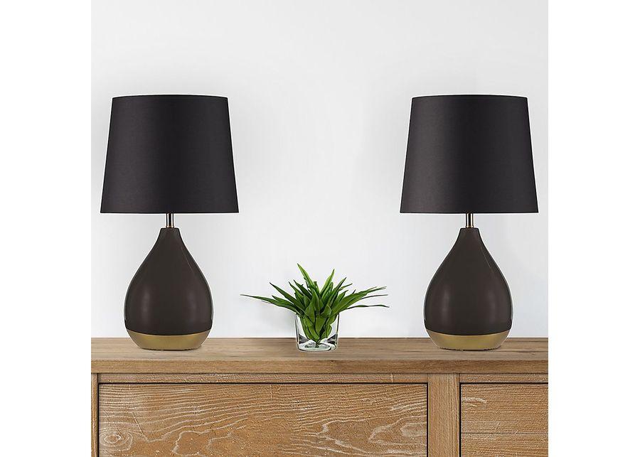 Allamanda Court Black Lamp, Set of 2