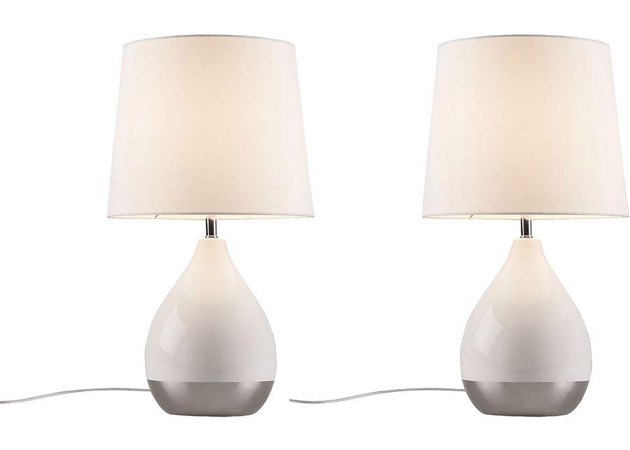 Allamanda Court White Lamp, Set of 2