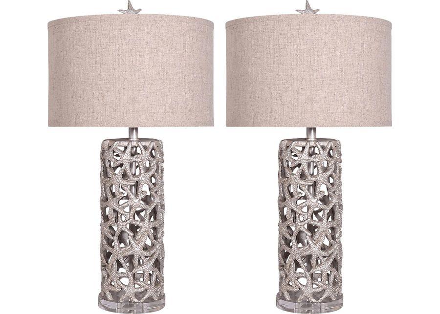 Flyatt Island Beige Lamp, Set of 2