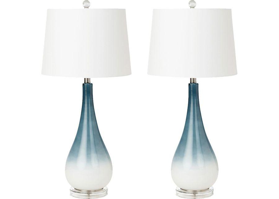 Lynhurst Home Blue Lamp, Set of 2