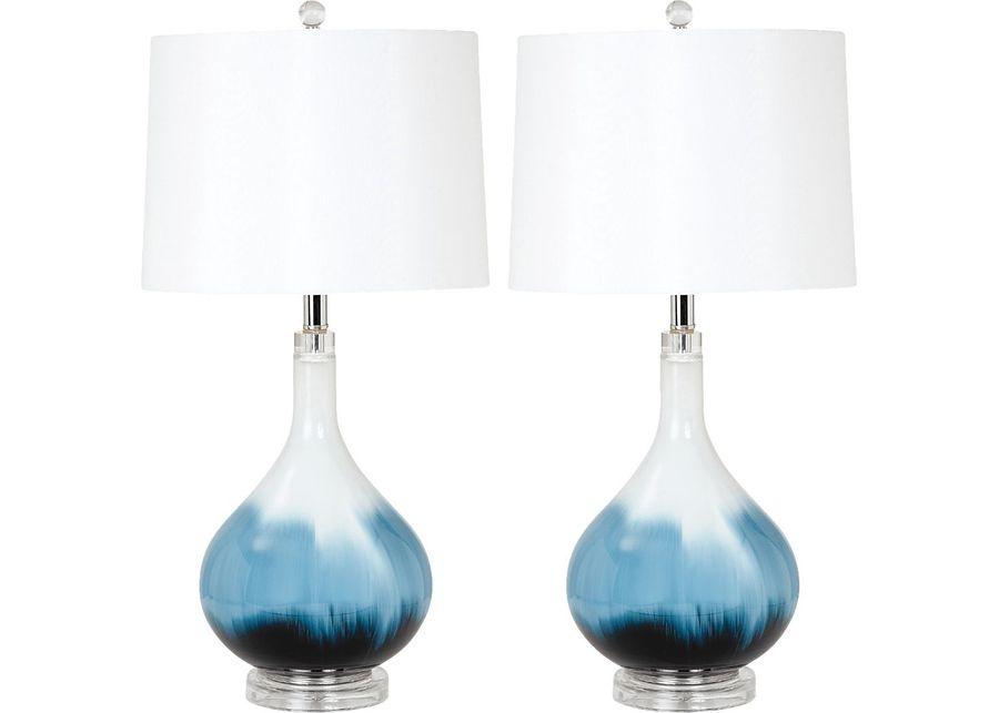 Nedra Street Blue Lamp, Set of 2