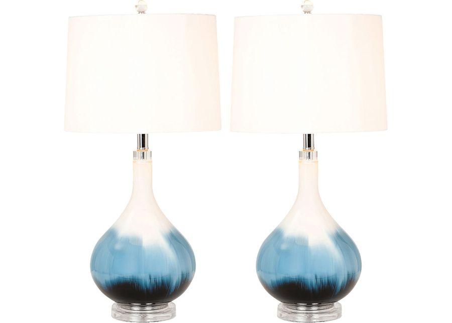 Nedra Street Blue Lamp, Set of 2