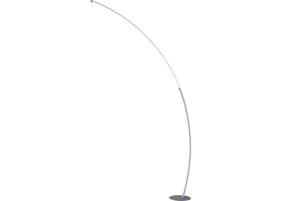 Crescentt Silver Floor Lamp