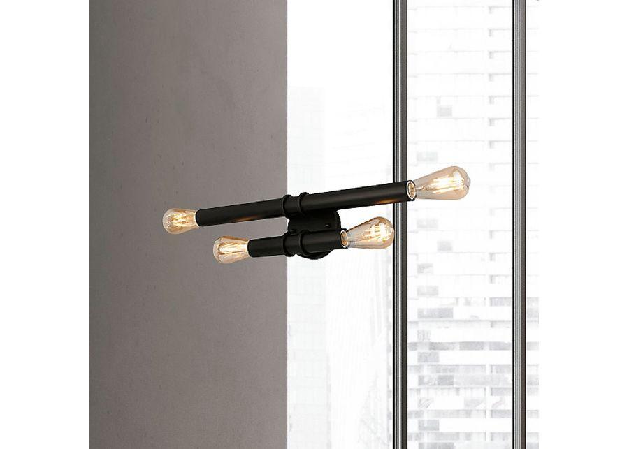 Citation Trail Large Black Sconce