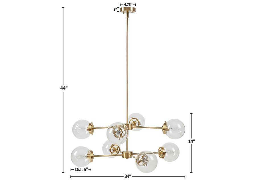 Ensign Place Gold Chandelier