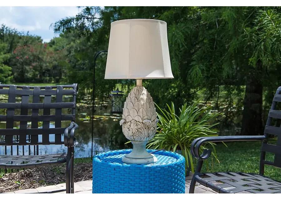 Hibriten White Outdoor Table Lamp