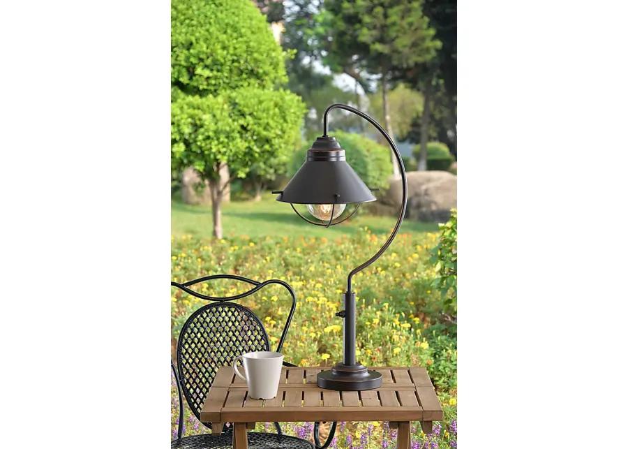 Cedar Island Brown Outdoor Table Lamp