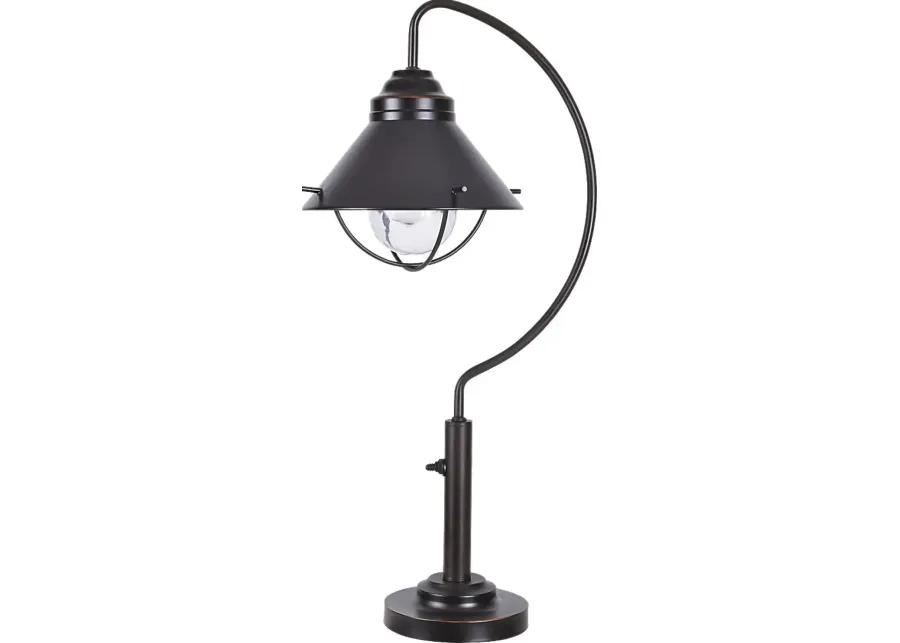 Cedar Island Brown Outdoor Table Lamp