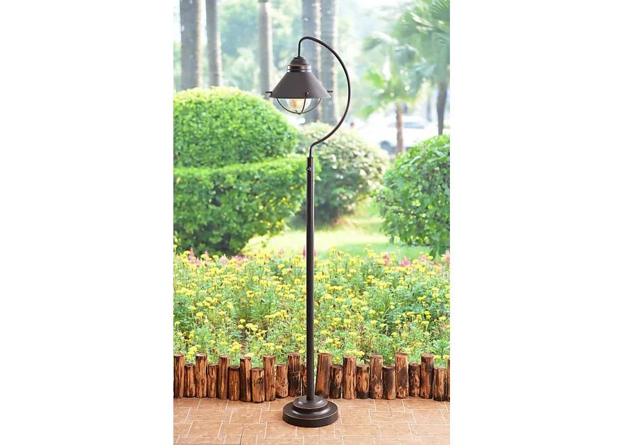 Cedar Island Brown Outdoor Floor Lamp