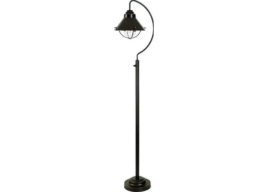 Cedar Island Brown Outdoor Floor Lamp