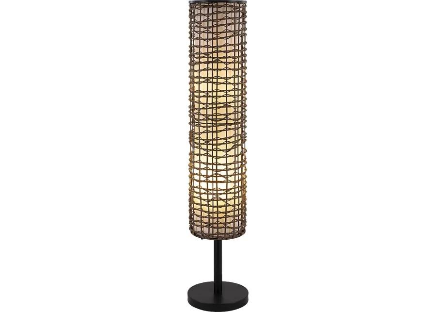 Wheathill Circle Black Outdoor Floor Lamp