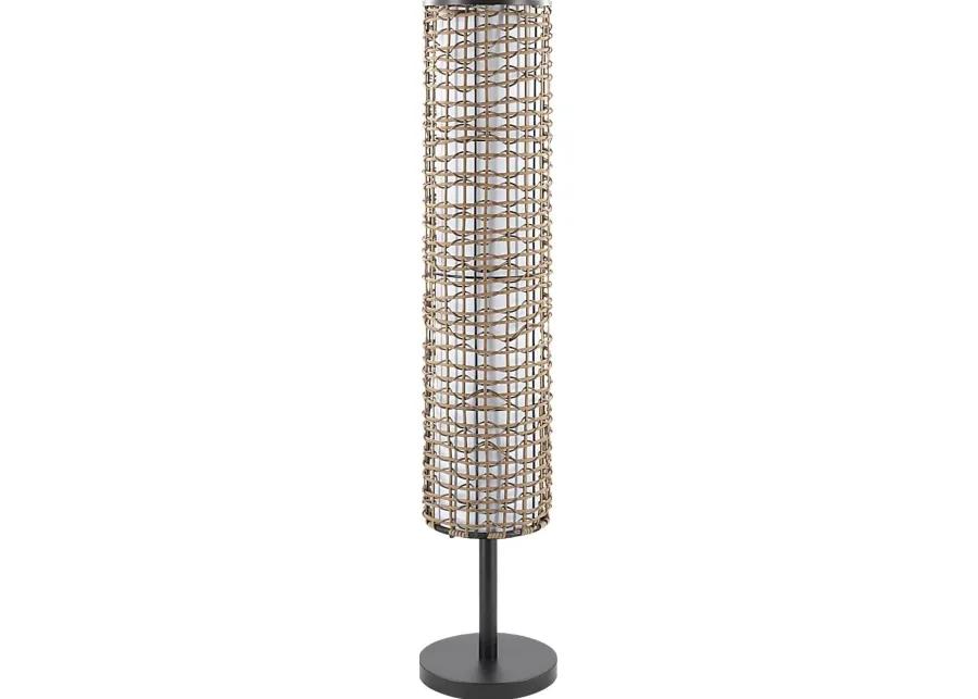 Wheathill Circle Black Outdoor Floor Lamp