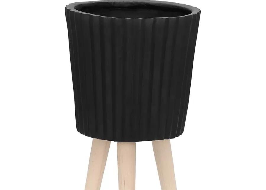 Weirton Black Planter, Set of 2