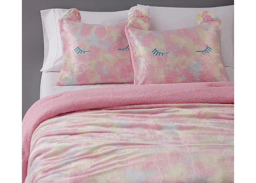 Kids Sweet Rainbow Pink 2 Pc Twin XL Comforter Set