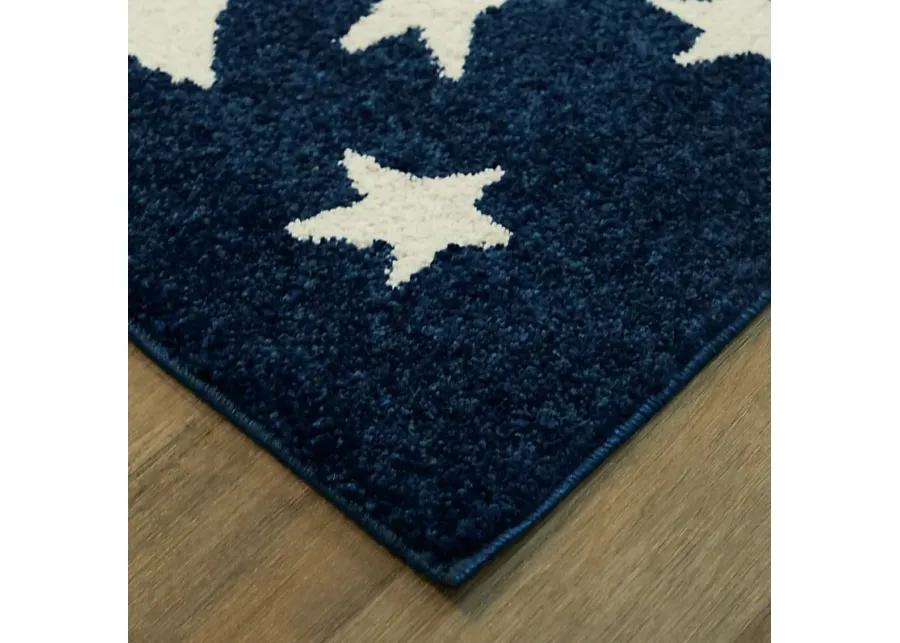 Kids Dazzle Stars Navy 3'11 x 5'7 Rug