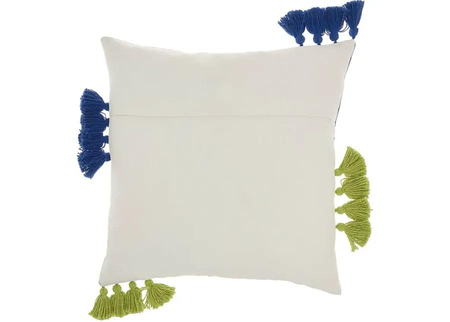 Kids Wiestling Green Throw Pillow