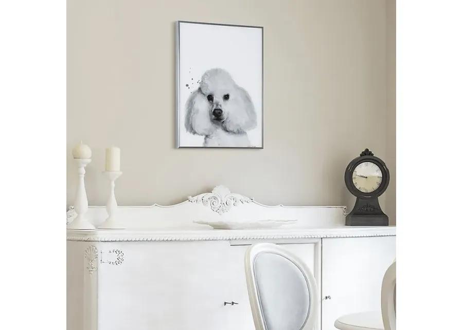 Kids Poodle Pup Black Wall Art