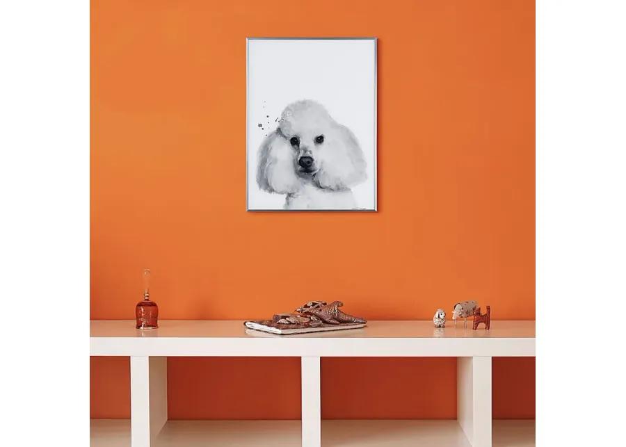 Kids Poodle Pup Black Wall Art