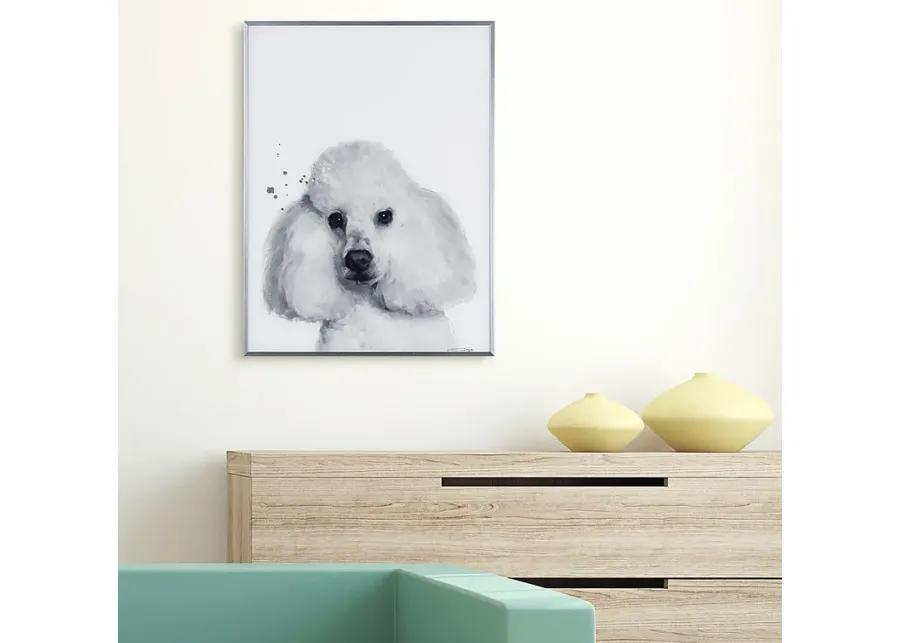 Kids Poodle Pup Black Wall Art