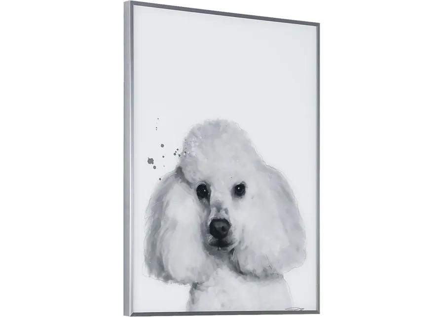 Kids Poodle Pup Black Wall Art