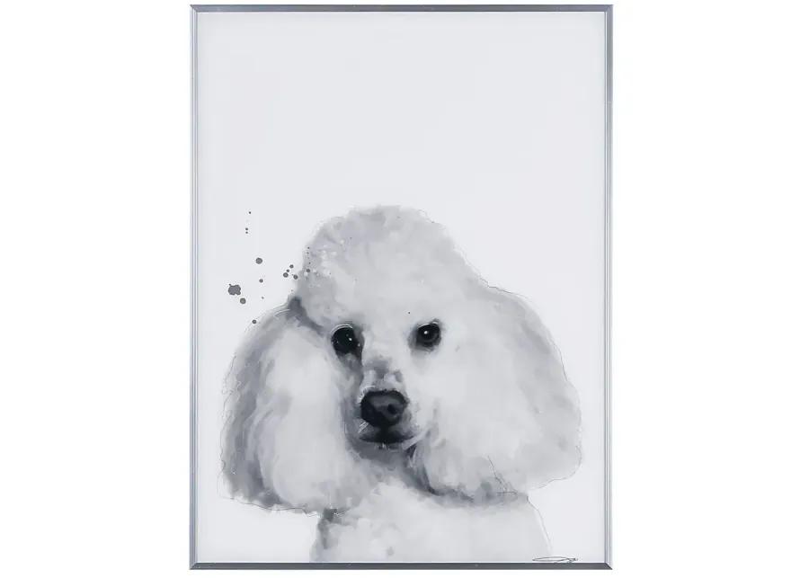 Kids Poodle Pup Black Wall Art