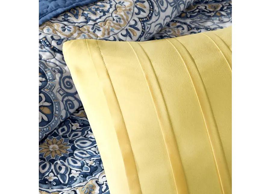 Tangiers Blue 6 Pc Queen Coverlet Set