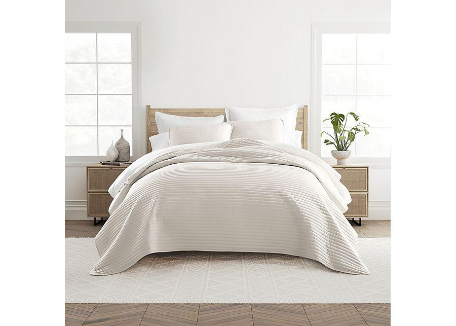 Honeybell Beige 3 Pc King Quilt Set