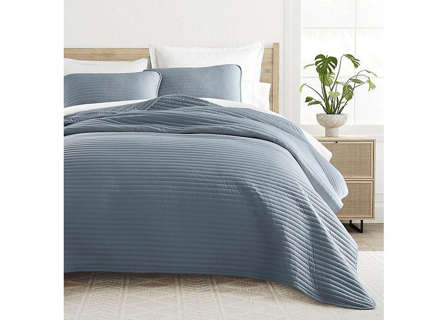 Honeybell Blue 3 Pc King Quilt Set