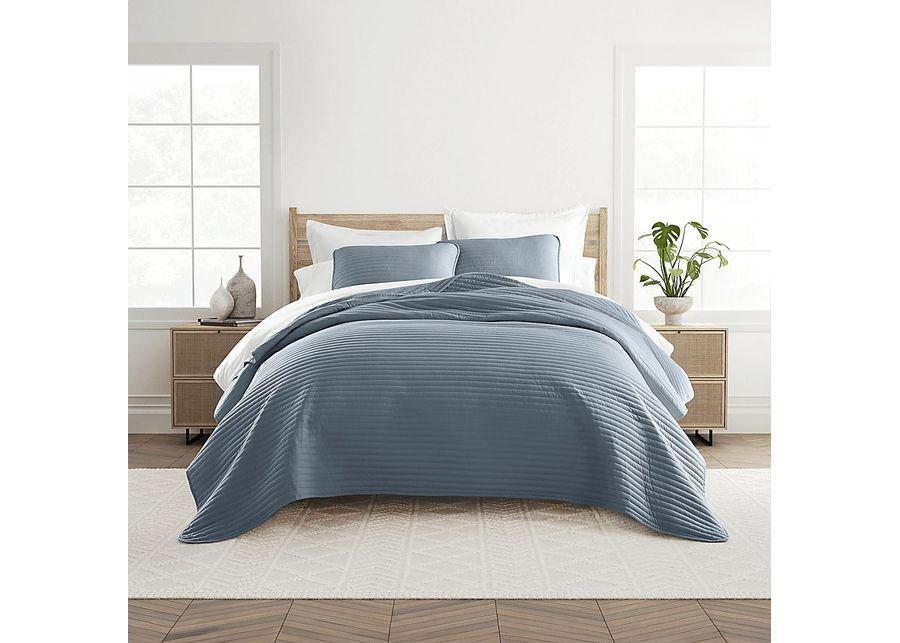 Honeybell Blue 3 Pc King Quilt Set