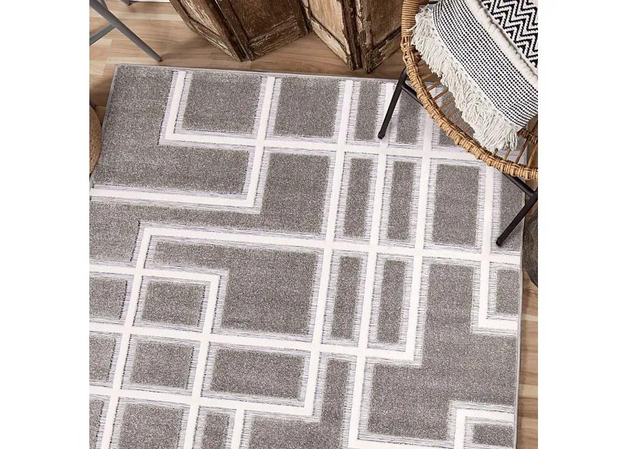 Dubuge Gray 5'2 x 7'6 Rug