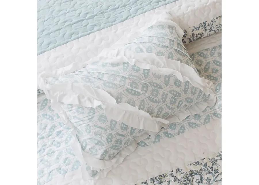 Manasses Blue 9 Pc Queen Duvet Set