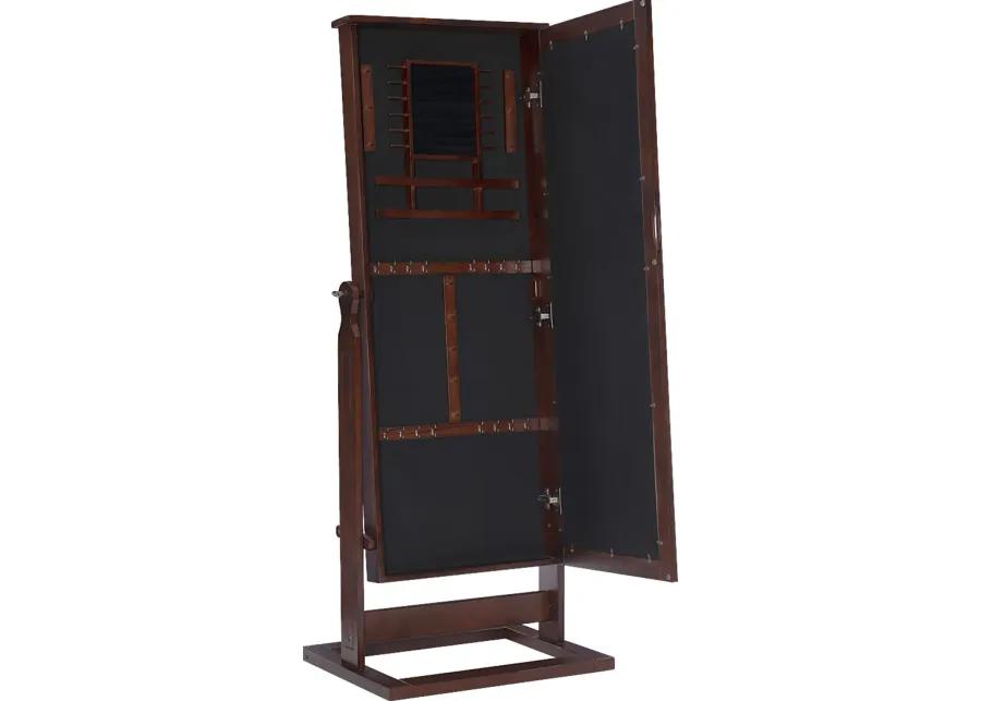 Delafield Brown Cheval Jewelry Armoire