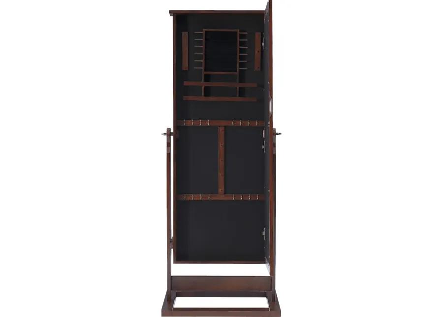 Delafield Brown Cheval Jewelry Armoire