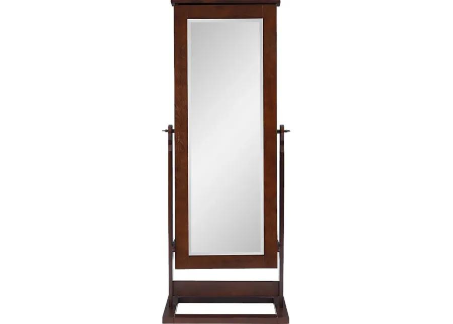 Delafield Brown Cheval Jewelry Armoire