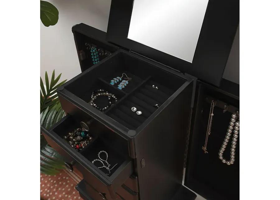 Everinaa Black Jewelry Armoire