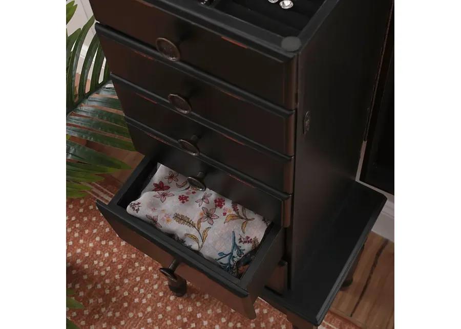 Everinaa Black Jewelry Armoire