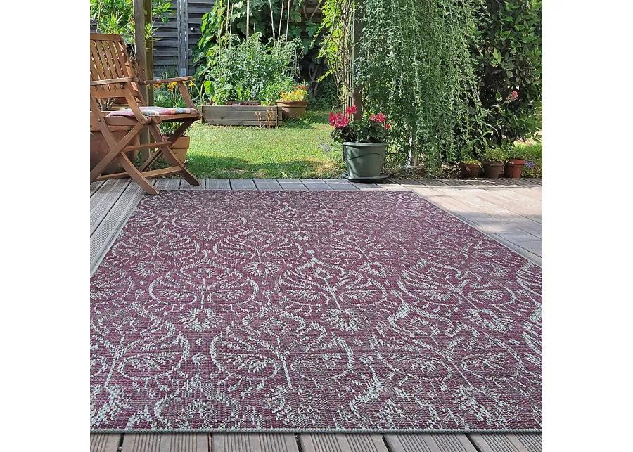 Mariet Plum 5'3 x 7'6 Indoor/Outdoor Rug