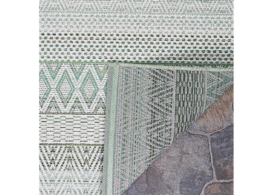 Mabella Green 5'3 x 7'6 Indoor/Outdoor Rug