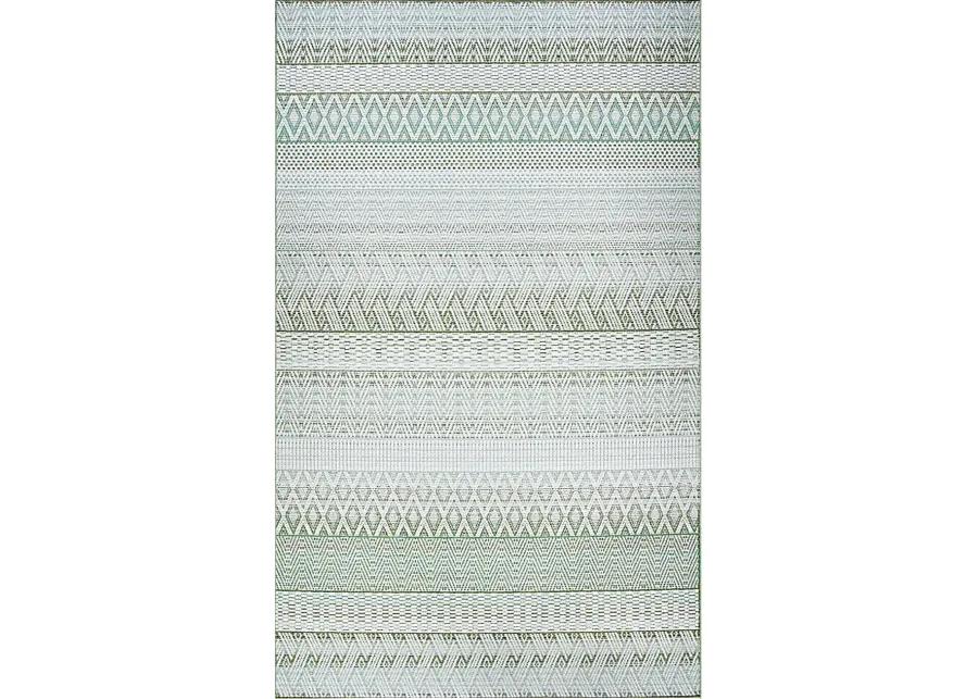 Mabella Green 5'3 x 7'6 Indoor/Outdoor Rug